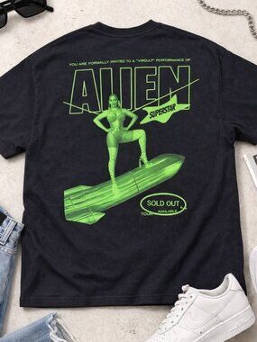 Beyoncé Renaissance World Tour Alien Superstar Tee Black XL Graphic Shirt